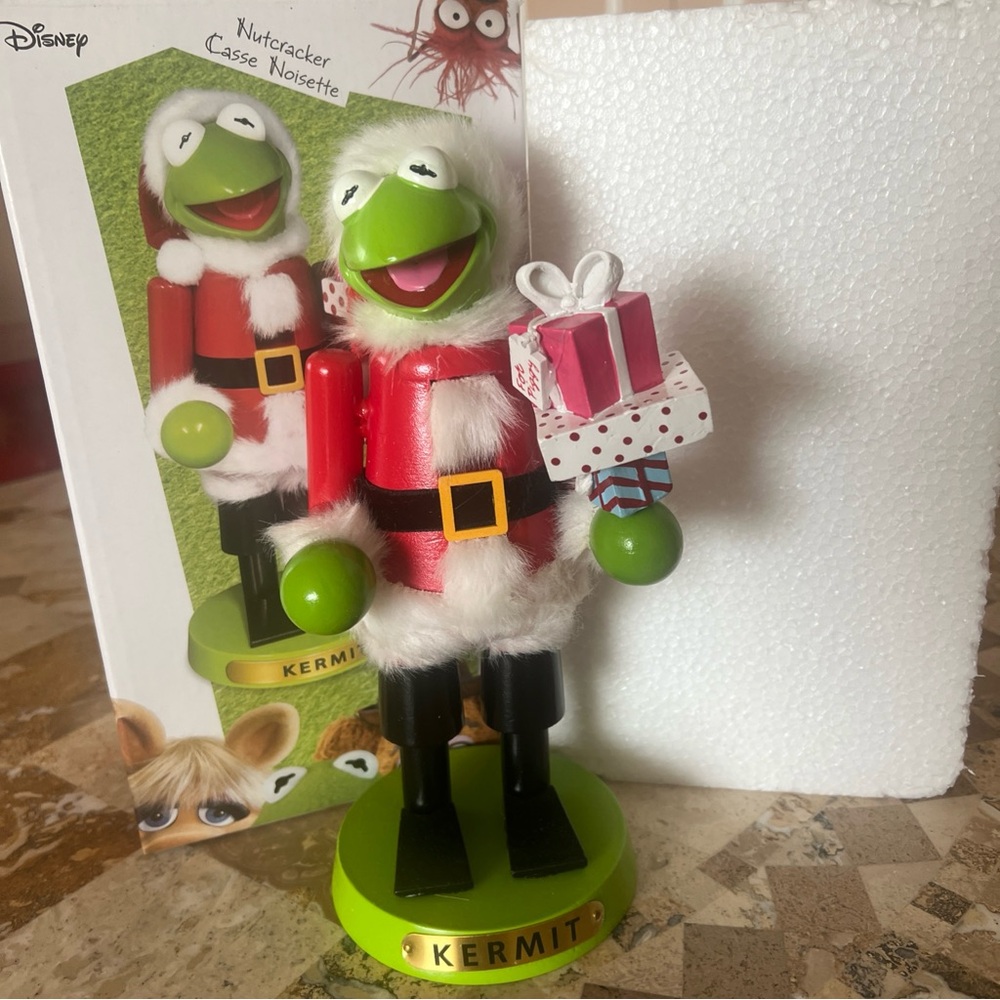 Kermit The Frog Nutcracker Kurt Adler Muppets Christmas Disney 10” NEW IN BOX